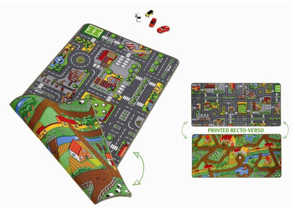 Tapis Circuit Duoplay Ville et Campagne 120x80 cm